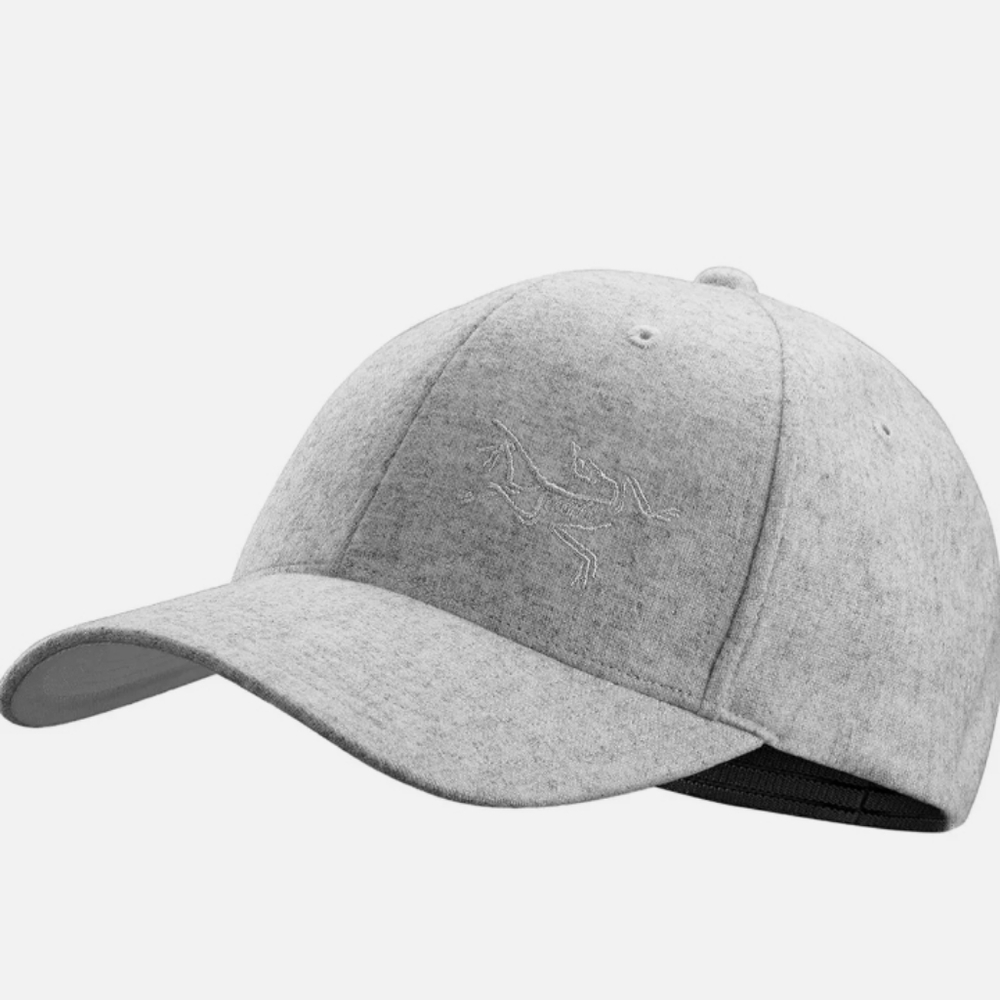 NWT ARC'TERYX WOOL BALL CAP HAT TRANSITION L/XL LIGHT GRAY HEATHER Flex fit MENS